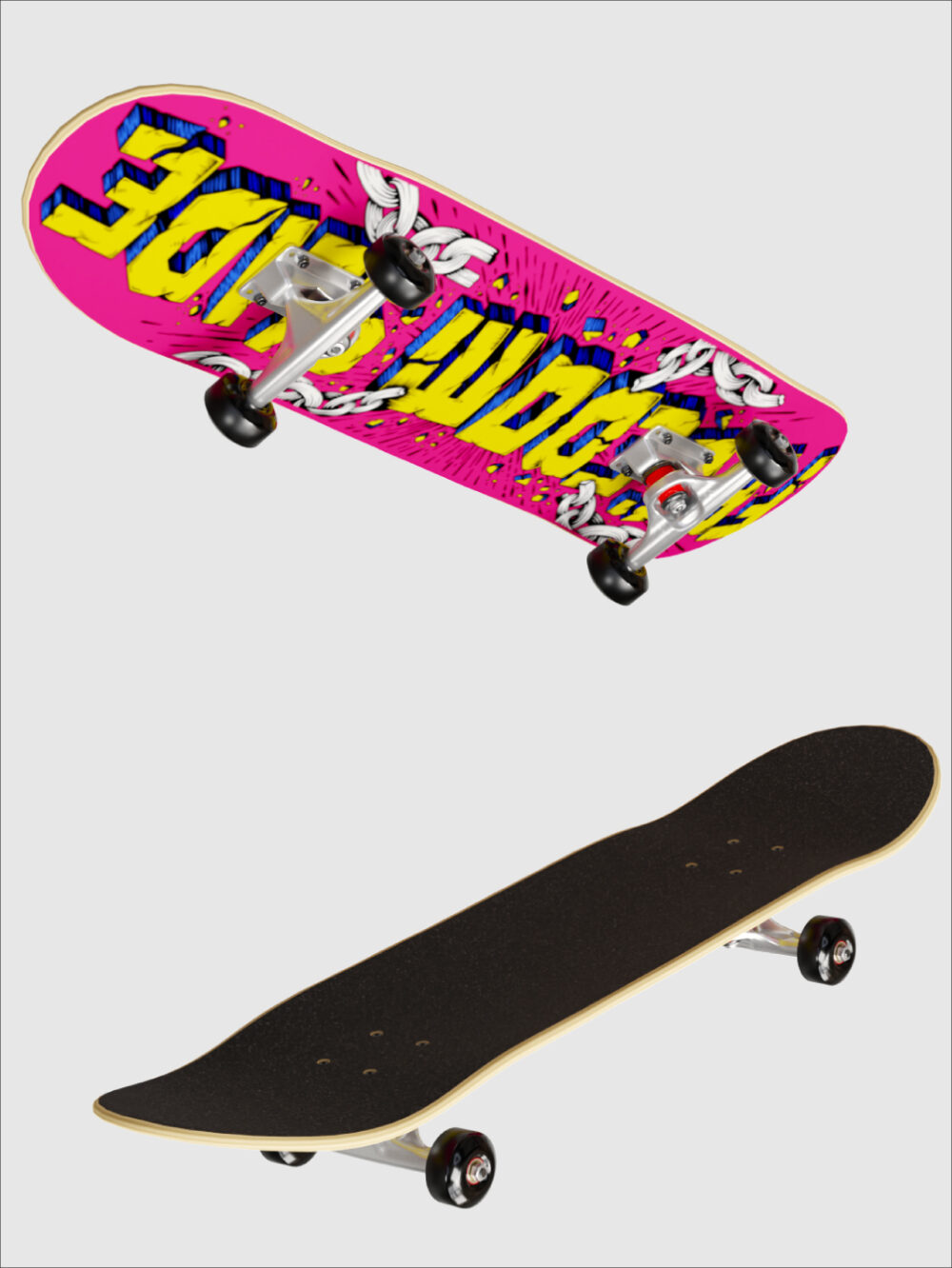 Custom Skateboard Freedom action
