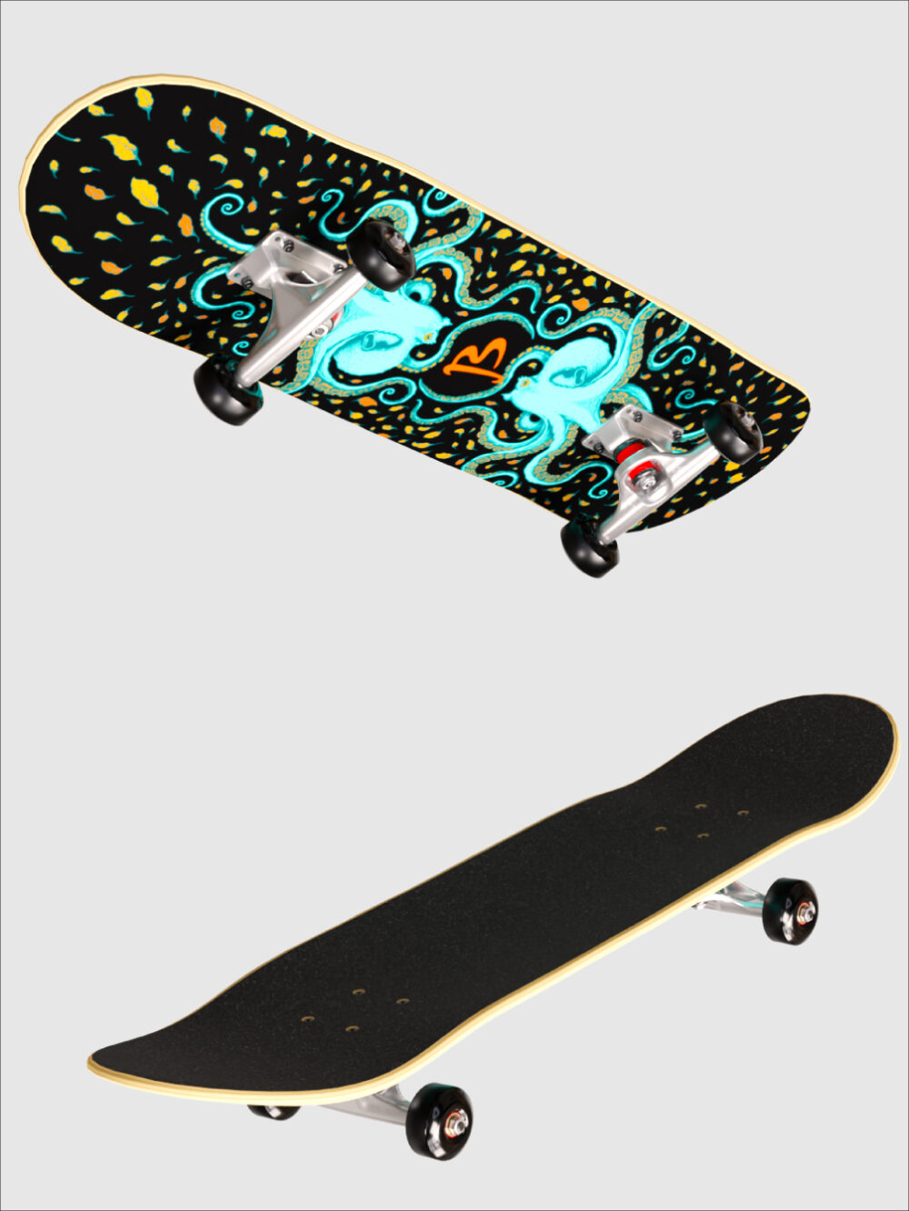 Skateboard popcicle Octopus action